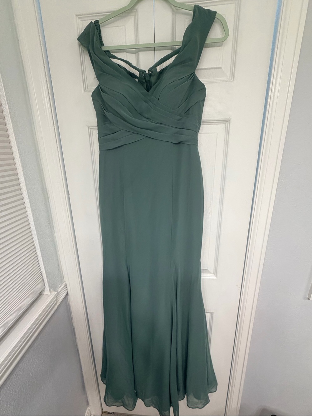 Azazie Sea moss Green Bridesmaid Gown - Draped